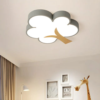 Kids Room Cartoon Green Tree LED Flush Mount Light Zawala Image - 4