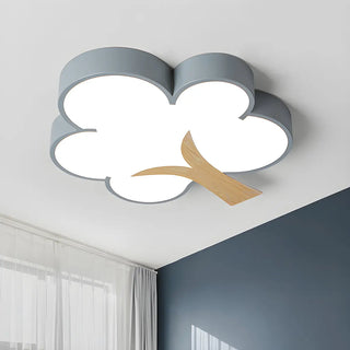Kids Room Cartoon Green Tree LED Flush Mount Light Zawala Image - 5