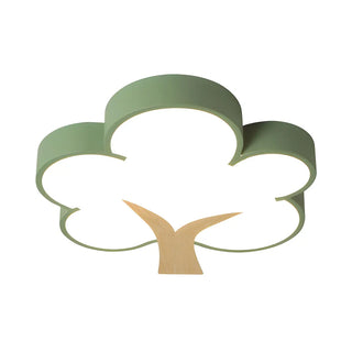 Kids Room Cartoon Green Tree LED Flush Mount Light Zawala Image - 6