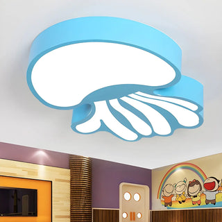 Cartoon Blue Jellyfish LED Flush Mount Ceiling Light Zawala Image - 1