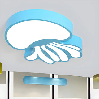 Cartoon Blue Jellyfish LED Flush Mount Ceiling Light Zawala Image - 2