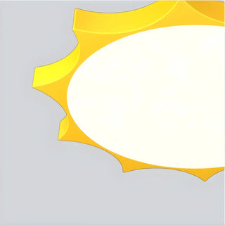 Nursery Cartoon Yellow Sun-Shaped LED Flush Mount Light Zawala Image - 5