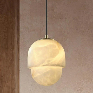 Casual 1 Light Chalk Stone Polygonal Pendant with String Mount and Enclosure Zawala Image - 5