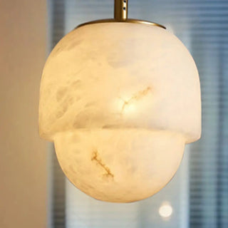 Casual 1 Light Chalk Stone Polygonal Pendant with String Mount and Enclosure Zawala Image - 6