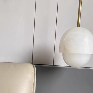 Casual 1 Light Chalk Stone Polygonal Pendant with String Mount and Enclosure Zawala Image - 7