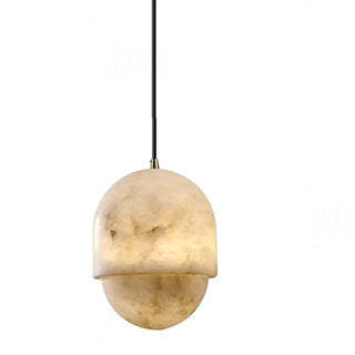 Casual 1 Light Chalk Stone Polygonal Pendant with String Mount and Enclosure Zawala Image - 8