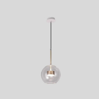 Casual LED Light Fixture with Translucent Glass Ball Pendant and Subdued Light via Cord Zawala Image - 6