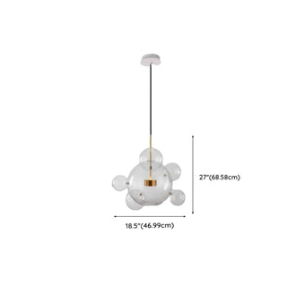 Casual LED Light Fixture with Translucent Glass Ball Pendant and Subdued Light via Cord Zawala Image - 9