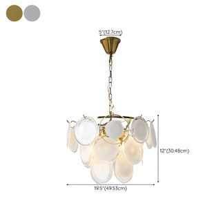 ZOWALA - Chain Glass Wafer Orbit Chandelier #size