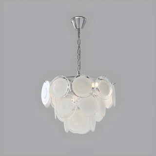 ZOWALA - Chain Glass Wafer Orbit Chandelier Image - 9