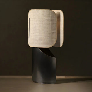 Chic Cylindrical Fabric Lamp Shade Black Bedside Lamp Zawala Image - 7