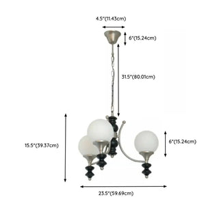 ZOWALA - Modern Globe Chandelier for Living Room Lighting #size