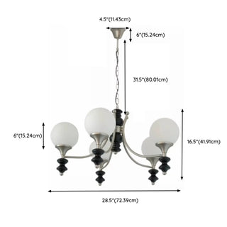ZOWALA - Modern Globe Chandelier for Living Room Lighting Image - 13