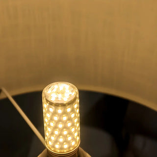 Elegant Ivory Fabric Shade Ceramic Vase Base Table Lamp Zawala Image - 6