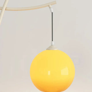 ZOWALA - Adjustable Yellow Dome Modern Floor Lamp with Shelf Image - 5