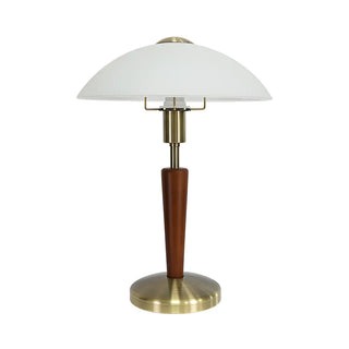 Modern White Glass Dome Table Lamp with Touch Switch Zawala Image - 10