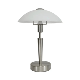 Modern White Glass Dome Table Lamp with Touch Switch Zawala Image - 12