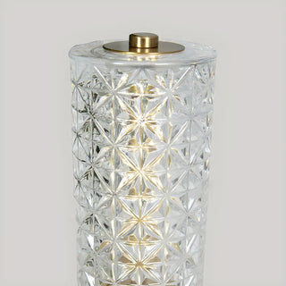 Stylish Crystal Glass Cylindrical LED Table Lamp Zawala Image - 11