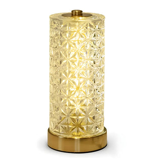 Stylish Crystal Glass Cylindrical LED Table Lamp Zawala Image - 15