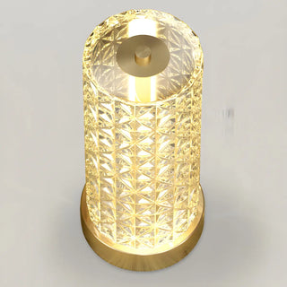 Stylish Crystal Glass Cylindrical LED Table Lamp Zawala Image - 9