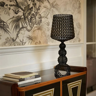 Creative Chic Black Wineglass Shape Hollowed Table Lamp Zawala Image - 1