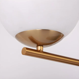 Chic Cylinder Marble Base Glass Orb Bedside Table Lamp Zawala Image - 7