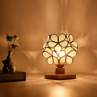 Elegant Pink Flower Ball Glass Decorative Table Lamp Zawala Image - 10
