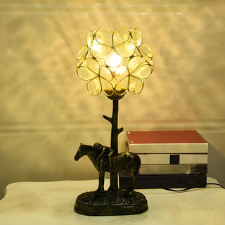 Elegant Pink Flower Ball Glass Decorative Table Lamp Zawala Image - 15