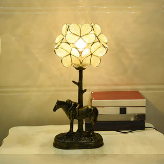 Elegant Pink Flower Ball Glass Decorative Table Lamp Zawala Image - 16