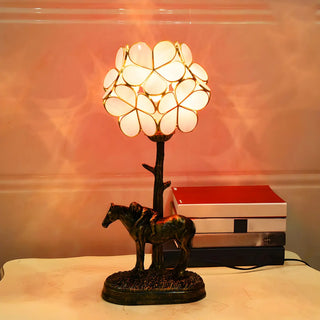 Elegant Pink Flower Ball Glass Decorative Table Lamp Zawala Image - 19