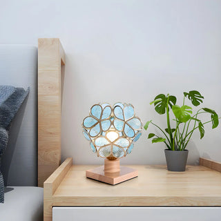 Elegant Pink Flower Ball Glass Decorative Table Lamp Zawala Image - 2