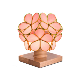 Elegant Pink Flower Ball Glass Decorative Table Lamp Zawala Image - 22