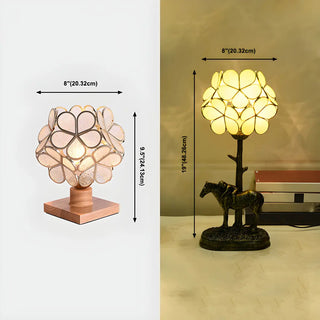 Elegant Pink Flower Ball Glass Decorative Table Lamp Zawala #size