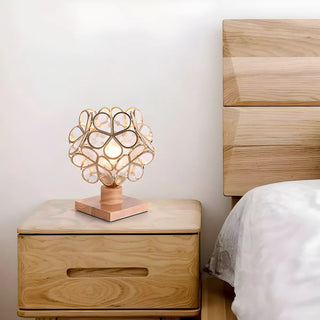 Elegant Pink Flower Ball Glass Decorative Table Lamp Zawala Image - 3