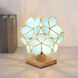 Elegant Pink Flower Ball Glass Decorative Table Lamp Zawala Image - 7