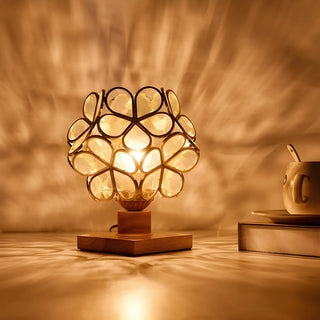 Elegant Pink Flower Ball Glass Decorative Table Lamp Zawala Image - 8
