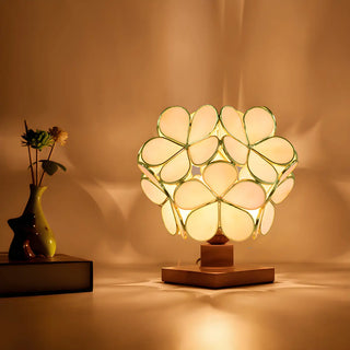Elegant Pink Flower Ball Glass Decorative Table Lamp Zawala Image - 9