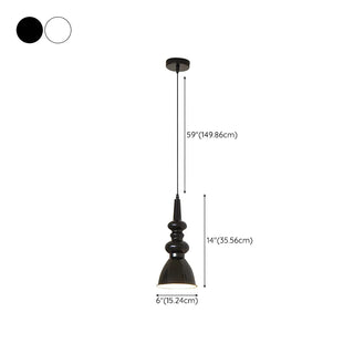 ZOWALA - Modern Sculptural Black Geometric Metal Pendant Light #size