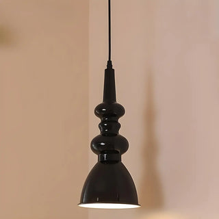 ZOWALA - Modern Sculptural Black Geometric Metal Pendant Light Image - 3