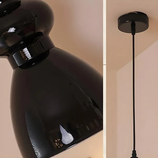 ZOWALA - Modern Sculptural Black Geometric Metal Pendant Light Image - 8