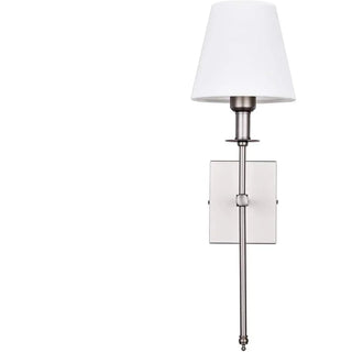 ZOWALA - Modern White Fabric Cylinder Bathroom Vanity Light Image - 8