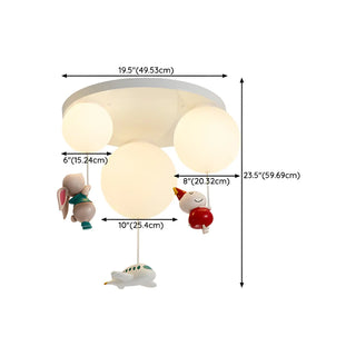 Child Room Balloon Airplane Flush Mount Ceiling Light Zawala Image - 20