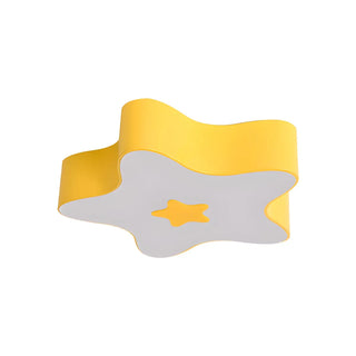 Child Room Cartoon Yellow Star Flush Mount Ceiling Lamp Zawala Image - 10