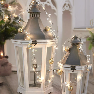 Natural Pinecone Brown String Lights with Berries Zawala Image - 5