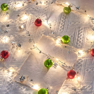 Natural Pinecone Brown String Lights with Berries Zawala Image - 9