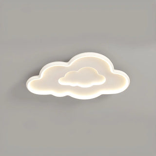 ZOWALA - Living Room Chrome Cloud LED Flush Mount Light 3 Lights Image - 10