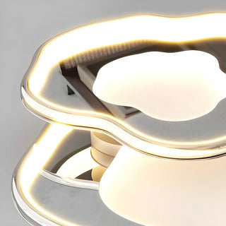 ZOWALA - Living Room Chrome Cloud LED Flush Mount Light 3 Lights Image - 13