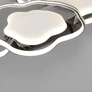 ZOWALA - Living Room Chrome Cloud LED Flush Mount Light 3 Lights Image - 15
