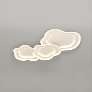 ZOWALA - Living Room Chrome Cloud LED Flush Mount Light 3 Lights Image - 16