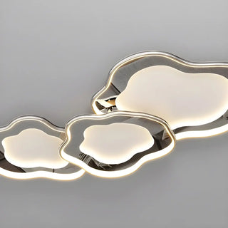 ZOWALA - Living Room Chrome Cloud LED Flush Mount Light 3 Lights Image - 17